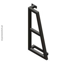Drabinka na hardtop ALU-CAB 49cm czarna prawa strona