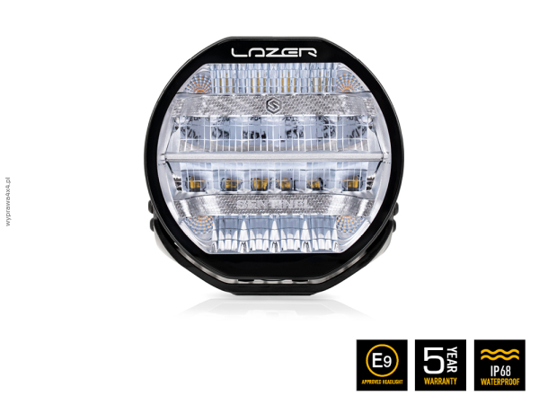 LAZER Sentinel 9'' Chrome – okrągła lampa LED