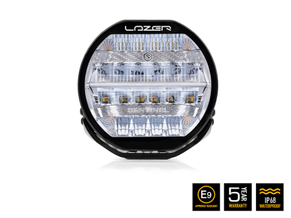 LAZER Sentinel 9'' Chrome – okrągła lampa LED