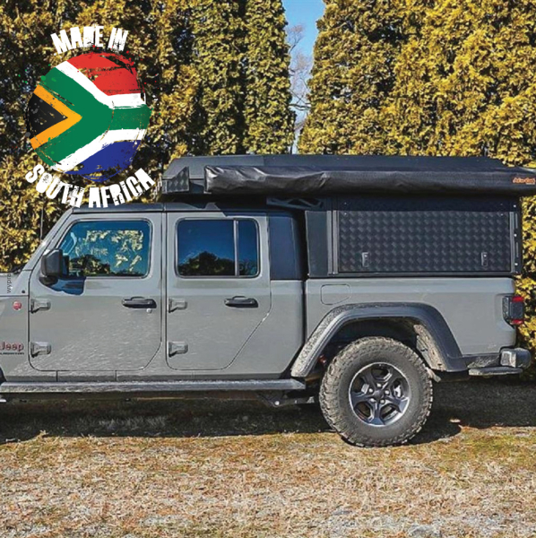 Zabudowa wyprawowa Alu-Cab Canopy Camper Jeep Gladiator D/Cab 2019+, czarna