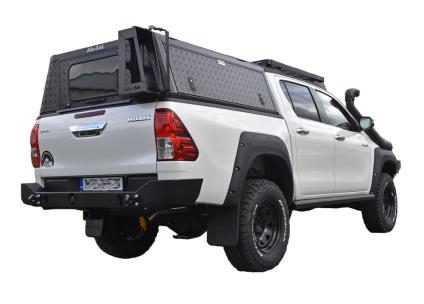 Hardtop Alu-Cab Hilux Revo ryflowany, czarny, wąska klapa