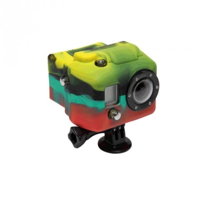 Hooded Silicon Cover For GoPro Rasta